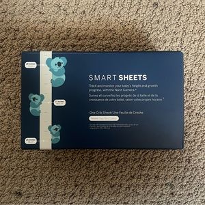 NANIT Smart Sheets NEW IN BOX Pebble Grey Camera Crib 27.5x52 Cotton